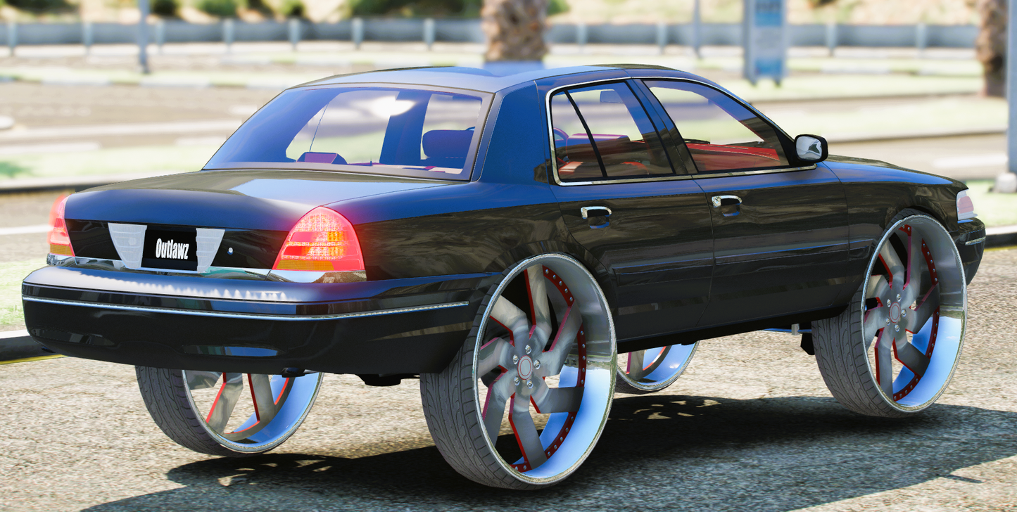 (Debadged) Crown Vic On Ruccis With Glass Roof | PNUT CUSTOMS