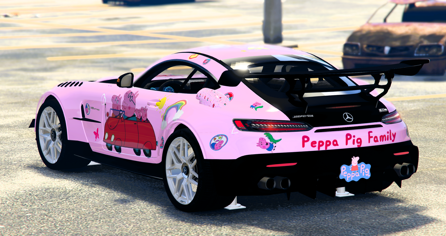 Mercedes GT AMG Peppa Pig Animated | WrestBoys Customs