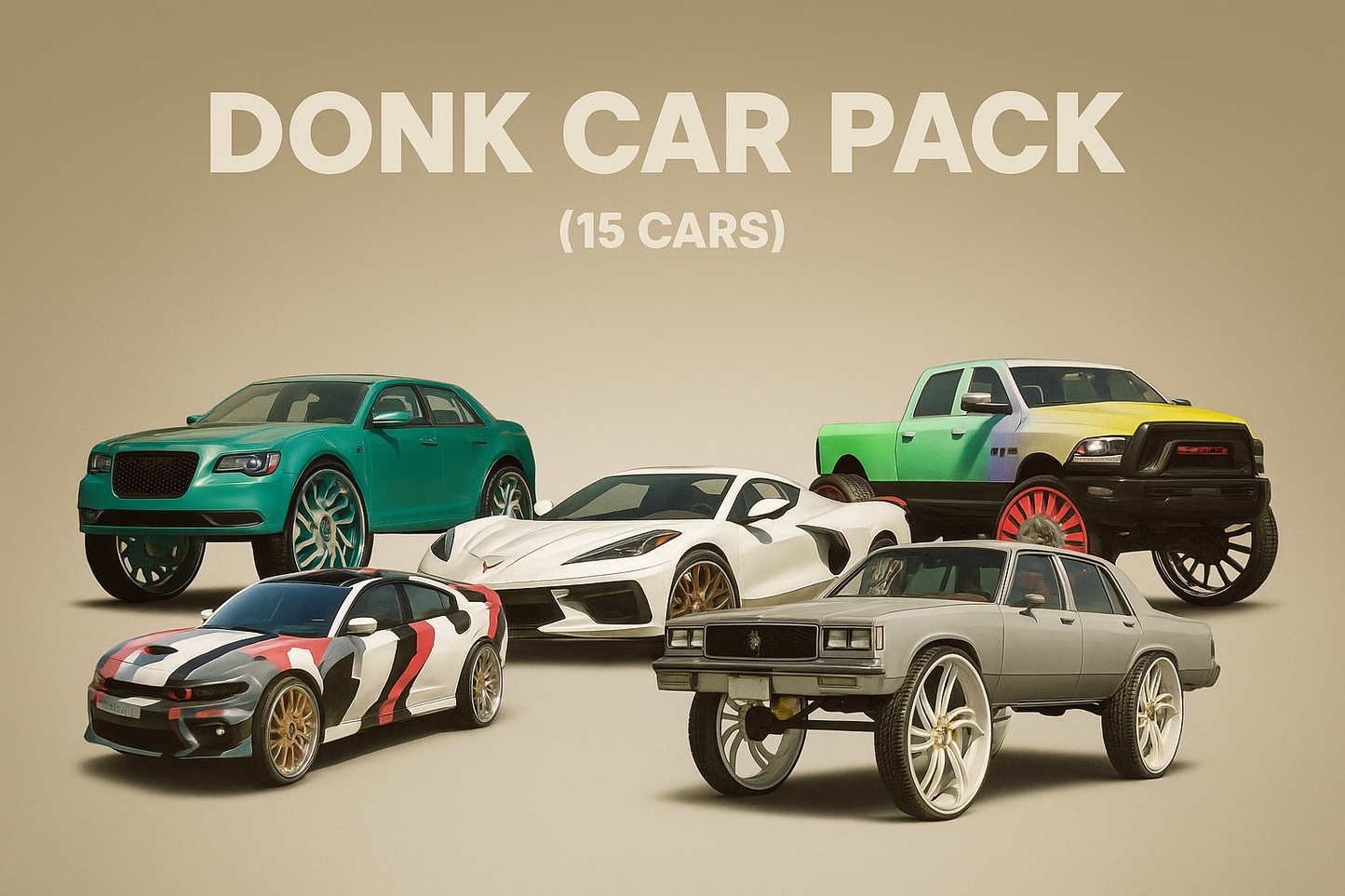 Donk Car Pack (15 CARS)
