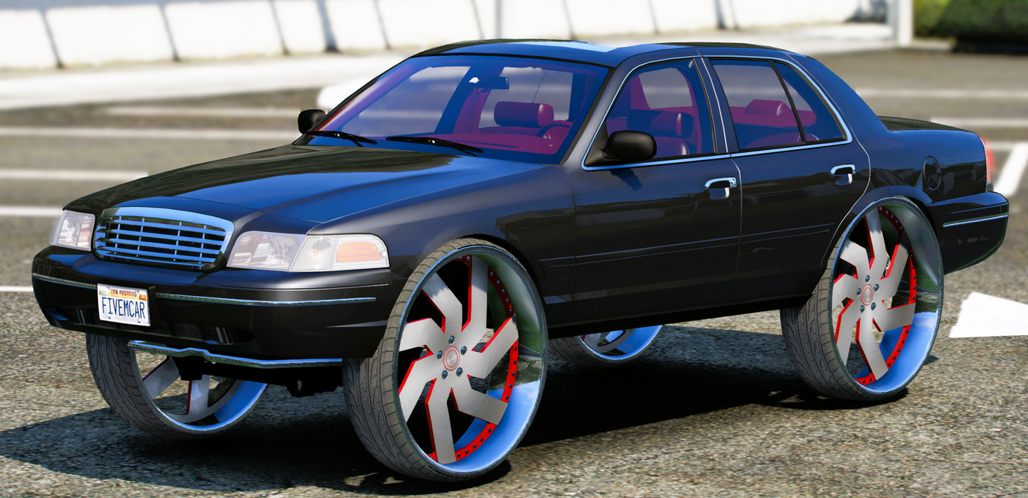 (Debadged) Crown Vic ﻿On Ruccis With Glass Roof | PNUT CUSTOMS